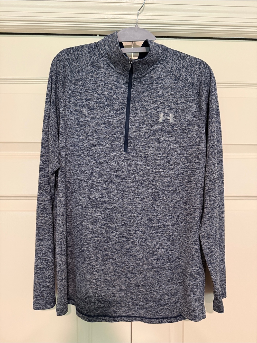 Under Armour Navy Heathered Quarter-Zip Training Top